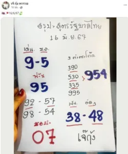 เลขเด็ด 16 มิ.ย. 67